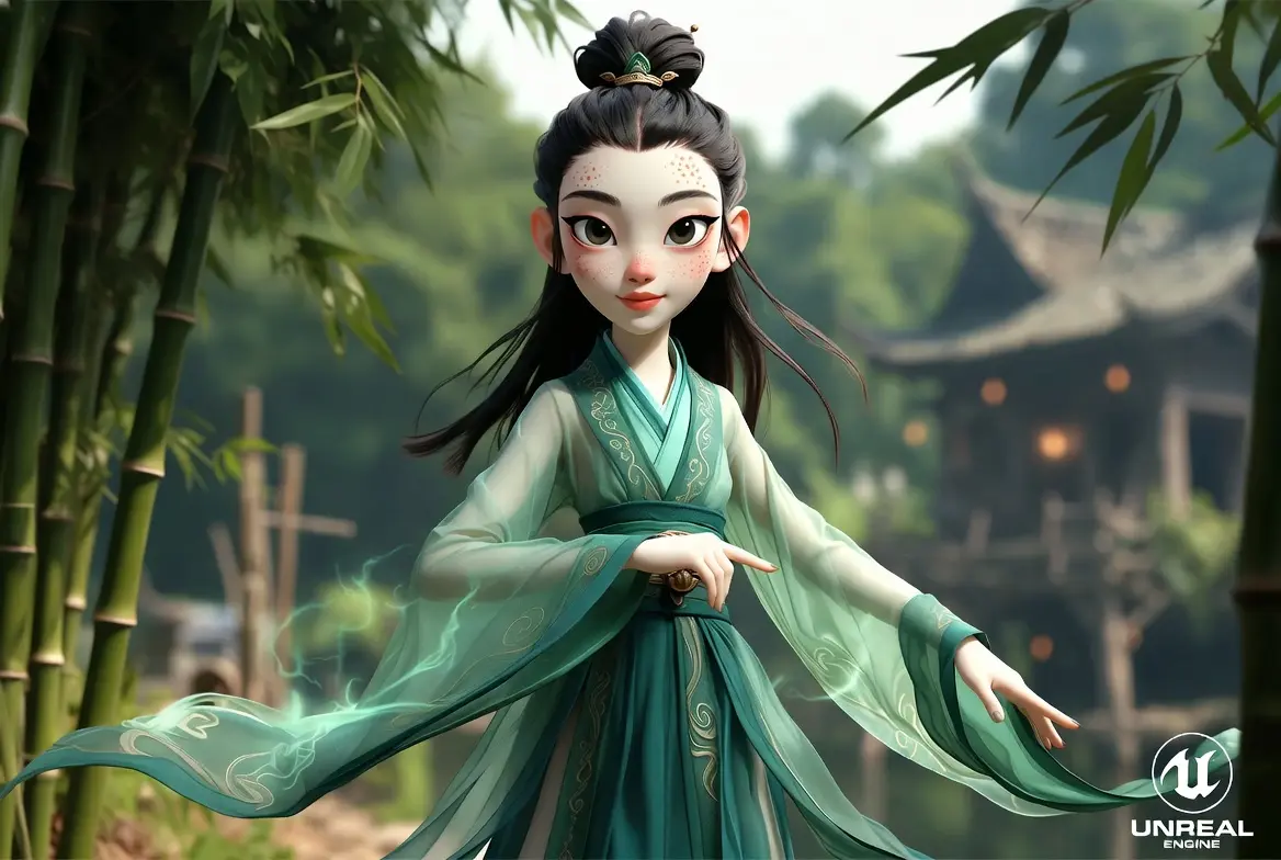 Thiếu nữ áo xanh phái Hoa Sơn